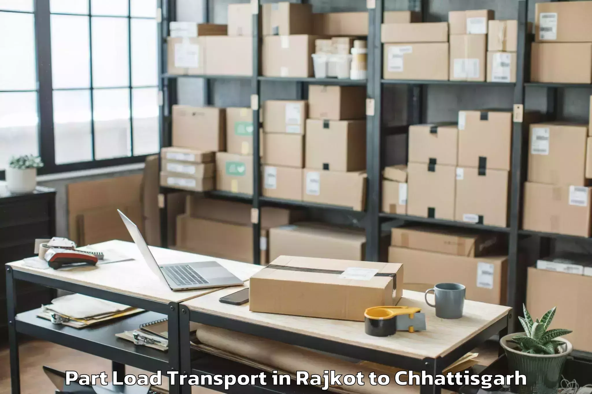 Rajkot to Kusmi Part Load Transport Booking